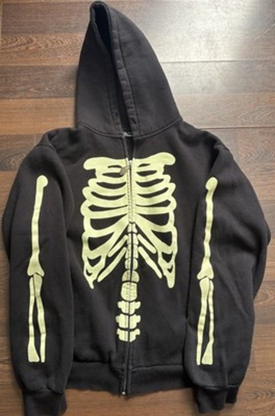 Phoebe Bridgers Skeleton Zip Up Hoodie Punisher Merch L